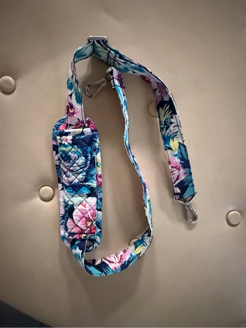 Vera Bradley Quilted Adjustable Bag Strap - Blue Pink